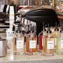 16.9 oz/500 ml Coffee Syrup Dispenser Set - 6 Glass Bottles with Black Pumper and Syrup Labels - Precise Dispensing and Stylish Addition to Coffee Shop, Cafe or Home Bar