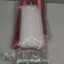 100 Sets Disposable Stemless Glasses with Flat Lids and Straws,PET Drinking Cups,Clear Plastic Coffee Cup for Iced Coffee, Smoothie, Cold Beverage, Drink Shop Christmas Party Supply (Pink, 12oz)