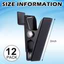 Zonon 12 Pack Black Metal Slatwall Clips 2 Inch Slatwall Accessories Garage Storage Clips Commercial Slat Wall Clip for Clothing, Accessories