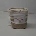 Large Rectangle Blankets Basket Living Room 22"x17"x12" Woven Cotton Rope Storage Baskets for Nursery Toy Baskets for Kids Wicker Laundry Basket Bin for Clothes Towels white brown