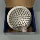 High Pressure Shower Head - Anti-Clogging Silicone Nozzles - 2.5 GPM Removable Restrictor - Easy to Clean Adjustable Replacement - easy to install with Plumbers Tape - 6 inch - Brushed Nickel Finish