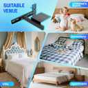 2 Pack Adjustable Headboard Bracket, Universal Metal Bed Frame Headboard with Extra Thick Steel,Bed Footboard Extension kit-Noise Free & Wobble Proof,Powder Coated Black Fit Twin/Full/Queen/King Size