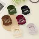 6pcs Flat Claw Clip - Strong Hold Flat Claw Clips for Women Girls, No Slip Hair Claw Clips for Thick Hair Styling Accessories