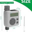 Sprinkler Timer, Programmable Irrigation Water Timer for Garden Hose, Solar/Battery Dual Power & Professional Leak-Proof Design, Rain Delay/Auto/Manual Watering System, Gray (Grey)