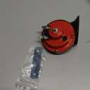 300DB Loud Train Horns Kit, Vehicle Air Electric Snail Horn 12V Waterproof Air Horns Replacement Kit for Car Motorcycle Truck and Boat (Black,Red)