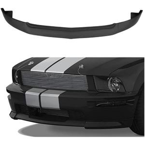 HECASA Front Bumper Lip Spoiler Splitter Compatible with 2005-2009 Ford Mustang V8 GT 2-Door Lower Lip Protector Kit Black ABS Plastic