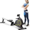 Circuit Fitness Deluxe Foldable Magnetic Rowing Machine with 8 Resistance Settings and LCD Monitor