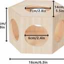 2 x Dwarf Hamster Hideout Versatile Wooden House for Small Animals, Gecko, Lizard & Rat Hideout, Smoothly Polished, Ideal for Bedroom or Granary