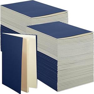 Mimorou 100 Pcs Journals Notebooks Bulk - Kraft Softcover A5 Small Notebooks 5.5 Inch x 8.3 Inch Notepads with 60 Page 30 Sheet for Writing Sketch Travel Office Supplies (Navy)