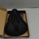 Zacro Bike Seat Cushion - Gel Padded Bike Seat Cover for Men Women Comfort, Extra Soft Exercise Bicycle Seat Compatible with Peloton, Outdoor & Indoor Bike Saddles (Black)