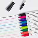 U Brands Fine Tip Dry Erase Markers with Eraser, Low Odor Whiteboard Markers Fine Tip, Assorted Bright Colors, Set of 10