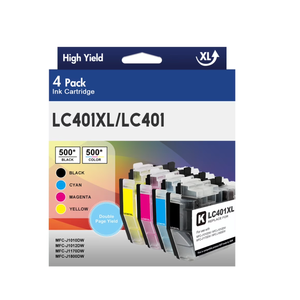 LC401XL Black Ink Cartridges High Yield, Replacement for Brother LC401XL LC401 Ink, Compatible with MFC-J1010DW / J1012DW / J1170DW Printers (2 Black, 2 Pack)