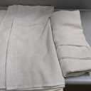 BGment Short Oatmeal Linen Curtains 2 Panels, Thick Textured Privacy Drapes Light Filtering for Bedroom Living Room Farmhouse Grommet Top, 52x108"