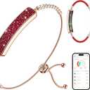 Smart Bracelet for Women, Health Activity Fitness Trackers, 24/7 Heart Rate, HRV, Blood Oxygen & Stress Monitor, 24H Sleep Tracker, Free APP for iOS & Android (Red)