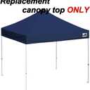 Eurmax USA 10x10 Pop Up Canopy Replacement Top,Universal Instant Canopy Cover ONLY,Heavy Duty UPF 50+ UV Protection,Water & Wind Resistant Tarp, Bonus 4 Sand Bags (Navy Blue)