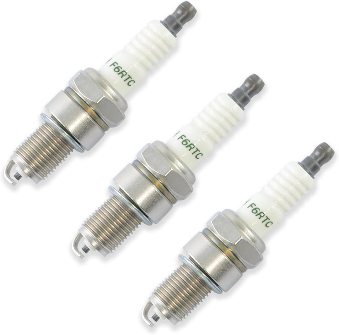 F6RTC Spark Plug (3 Pack) F6RTC F6TC NGK BPR6ES BP6ES WR6DC RN9YC,Compatible with Honda Gx160 Gx200 GX270 Gx390 Predator 212 Champion Generac Generator fit for MTD 951-10292/751-10292