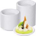 Irenare 200 Count Small Paper Plates 4 Inch Disposable Round Paper Plates Bulk Heavy Duty Mini White Tableware for Dinner Cake Appetizer Holiday Halloween Christmas Party Supplies