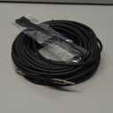 3.5mm to 6.35mm Stereo Audio Cable 50 Feet, Long 1/4 to 1/8 inch Headphone Cable Jack, Hi-Fi Sound, Gold Plated Connectors, OFC Core, Black Cable (with 5 pcs Cable Ties) - 50ft