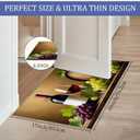 Grape Wine Bottle Door Mats Indoor,Farmhouse Wine Barrel Front Door Mat Non-Slip Low Profile Welcome Mat for Outdoor Entrance Indoor Rug Mat Home Patio, Porch, Hallways Floor 30 x 17 Inch