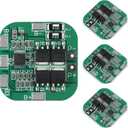4PCS 4S 20A 14.8V Lithium for 18650 Battery BMS PCM Protection PCB Board Module 16.8V with Overcharge Over Discharge Short Circuit Protection