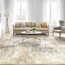 Area Rugs 9x12 Living Room: Washable Large Abstract Modern Soft Rugs Stain Resistant Indoor Floor Non Slip Accent Carpet for Bedroom Nursery Playroom Office Dining Room Dorm Home Decor- Abstract Gray Gold
