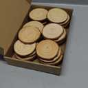 28 Pcs Wood Slices for Crafts, 3.5''-4''Natural Unfinished Wood Slices, Round Wooden Discs for WoodOrnaments Wood Coasters Rustic Weddings Centerpieces Christmas Decor DIY Crafts