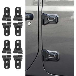 RT-TCZ Jeep Hinge Cover Trim - Front & Rear Door Hinges, Exterior Decoration Accessories - Compatible with Jeep Wrangler JL Unlimited 4-Door & Gladiator JT 2018-2024, 8Pack, Matte Black