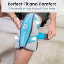 Knee Ice Pack Wrap (1 Pack) - Adjustable Ice Pack for Knees Surgery, Replacement, Arthritis Pain, ACL, Sports Injuries, Post Surgery, for Long Duration - 1 Pack ( No Size )