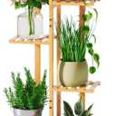 ROSSNY 48 Inch Talll Plant Stand Indoor, 6 Tier 7 Potted Bamboo Plant Stands for Indoor Plants, Corner Plant Stand, Plant Shelf For Indoor, Tiered Plant Stands, Indoor Plant Holder, Natural