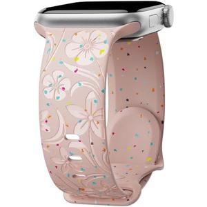 SET OF 3, Engraved Band for Apple Watch Band 38mm 40mm 41mm 42mm 44mm 45mm 46mm 49mm Women, Recycled Plastic Band for iWatch Series SE Ultra 10 9 8 7 6 5 4 3 2