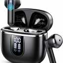 Wireless Earbuds Bluetooth 5.4 Headphones, 40H Playtime In-Ear Earphones with 4 ENC Noise Cancelling Mic, 3D Bass Stereo Sound, IP7 Waterproof Ultralight Bluetooth Earbuds USB-C LED for iPhone Android