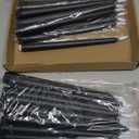 Macarrie 24 Packs Flameless Taper Candles Battery Operated Fake 11 Inch Long Candlelight LED Flameless Candlesticks Flickering Tapered for Christmas Church Prayer New Year Wedding(Black)