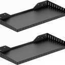 PEKGRIL 2 Pack Garage Wall Shelf, 1X2 Ft Heavy Duty Garage Shelving, Wall Mounted Storage Shelves for Laundry Room, Closet, Holds Up to 150 Lbs (Black)