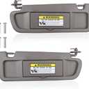 HQPASFY Sun Visor Compatible with 2006-2011 Honda Civic, Left Driver Side and Right Passenger Side Sunvisor Replaces# 83280-SNA-A01ZA 83230-SNA-A01ZA Atlas Gray