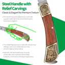 FULLHI Folding Pocket Knife 440C Steel Blade, Small Knife with Pocket Clip, Camping Hiking Knives for Women and Men Birthday (3.21 inches)