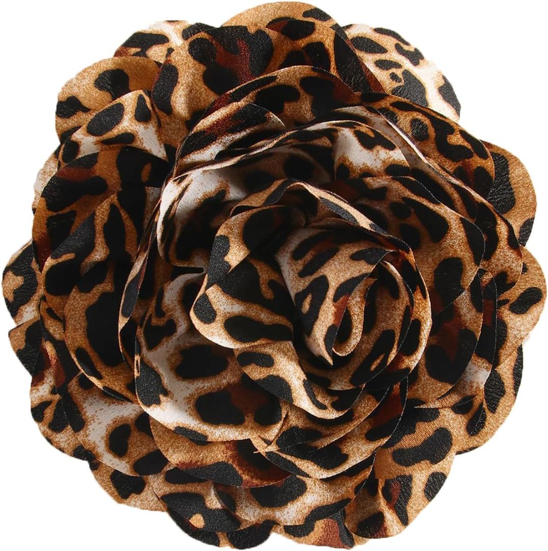 PLwelth Large Flower Brooch Pins Floral Hair Clips for Women Lapel Pins for Dress Clothes Suits Wedding Party Jewelry Gifts