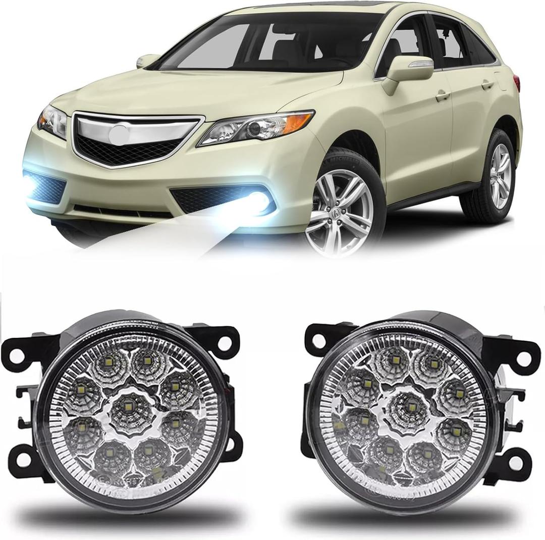 3.5 Inch Fog Light Bulb For Acura RDX 2010-2015 PAIR Front Bumper Fog Light Driving Lamp Left Right Side,6000k Coolwhite,Pack of 2