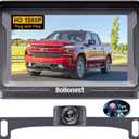 DoHonest Backup Camera and Monitor Kit HD 720P Easy Installation for Car/Suv/Pickup/Truck/Van/RV/Trailer Single Power Rear View System Driving/Reversing Use IP68 Waterproof Night Vision