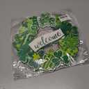 2 x St Patricks Day Door Decorations, Shamrock Wooden Sign for Saint Patrick's Day Decor, Shamrock Hanging Decoration for Front Door and Wall (Light yellow)