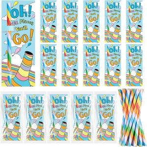 24 Sets Oh The Places You' ll Go Pencils Gifts Bulk Oh the Places You'll Go Party Favors Graduation Pencil Favor Gift with Cards for Kindergarten Preschool Graduation Birthday