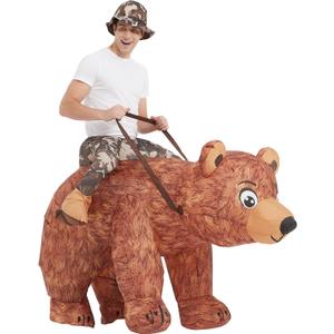 One Casa Bear Inflatable Costume Riding Bear Air Blow up Funny Fancy Dress Party Halloween Costume for Adult, One Size