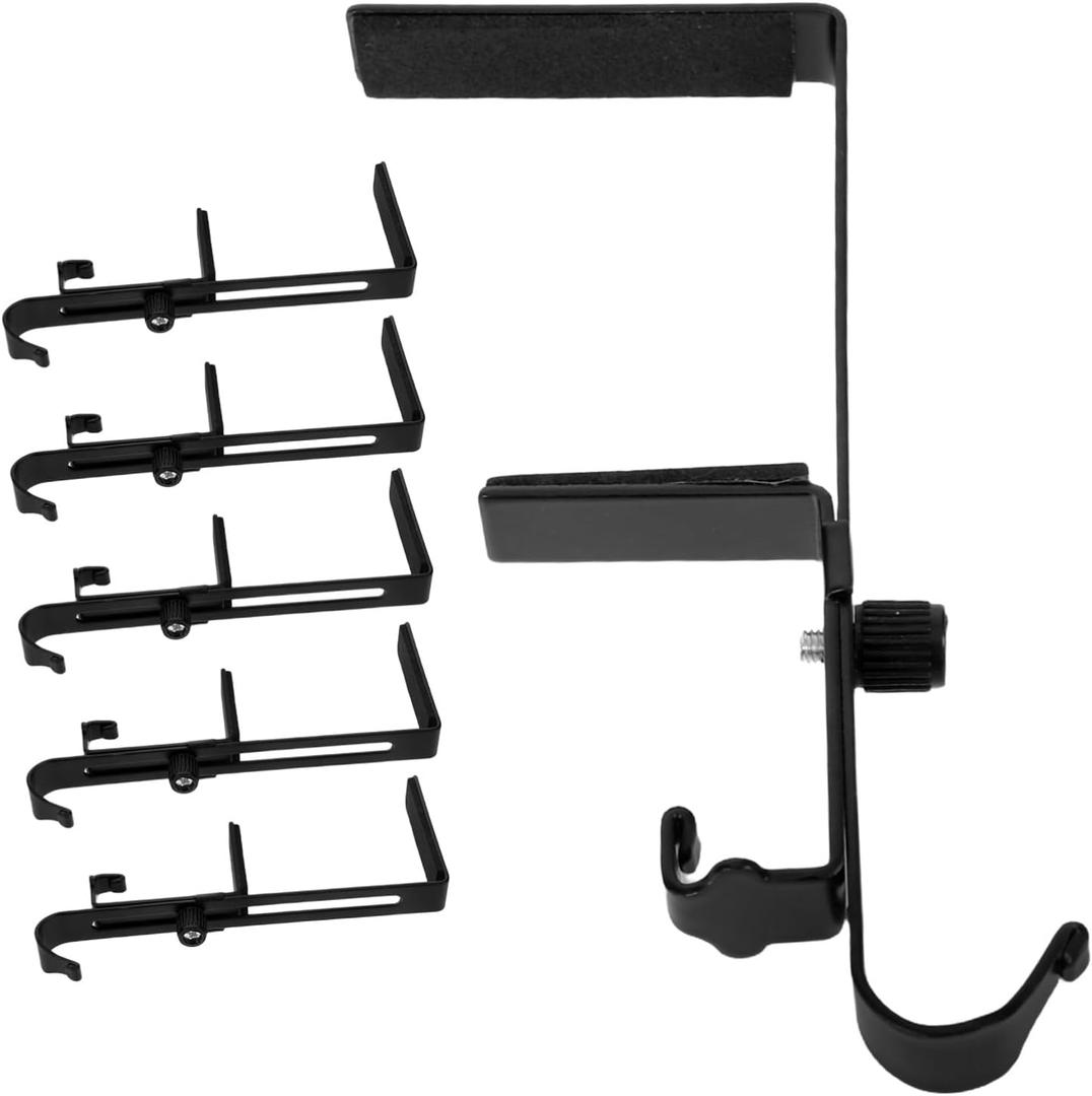 DECHOUS 6pcs Adjustable Christmas Stocking Holders Heavy-Duty Mantle Hooks No-Drill Wall Protection Telescopic Design for Fireplace Door Frames Windowsills Holiday Decoration