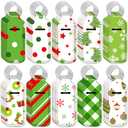 Ctosree 40 Pcs Christmas Theme Lipstick Holder with Portable Clip on Lip Gloss Sleeve Pouch Lipstick Holder Pocket Lip Balm for Xmas Employee Gifts Coworker Nurse Teachers(Snowflake)