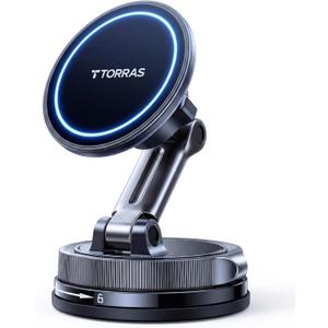 TORRAS 2026 Vacuum for Magsafe Car Mount98+LBS Strongest Suction & Ultra Magnet Magnetic Phone Holders for Your Car, 360 Adjustable Car Phone Holder Mount for iPhone 17 Pro Max 16 15 14 13 12