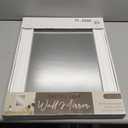 Rattan Trim Wall Mirror, 18' x1.25' x 23.75' , White