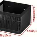 1 Pcs Magnetic Shelf For Fridge, Black, 6.3''L*4.9''W*3.9''H