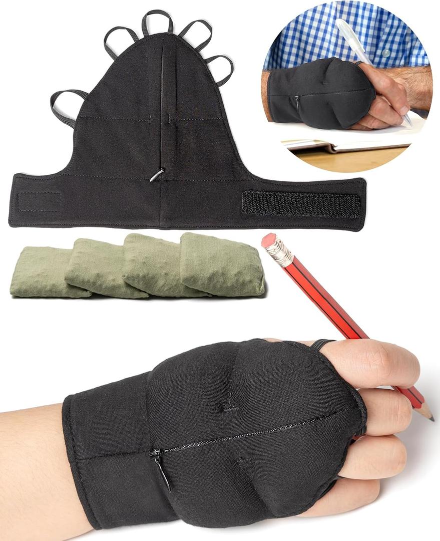 SecureHold Adjustable Weight Handwear: Advanced Tremor Control and Enhanced Manual Dexterity Support for Parkinson's, Stroke Recovery, and Daily Function Improvement