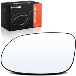 A-Premium Left Driver Side Heated Mirror Glass with Backing Plate - Compatible with Mercedes-Benz SL500 1999-2002, SL600 1999-2002, SLK230 1998-2000, CLK320 1998-1999, CLK430 1999