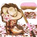 Cowgirl Pinata, Cute Western Horse Pinata for Birthday Girl party Favors, Pink Brown Boot pinata for Girls, Girls Birthday Party Decorations Supplies