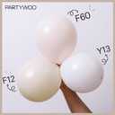 PartyWoo White Balloons 140 pcs Different Sizes of 18 12 10 5 Inch White Balloons Arch Kit Garland for Wedding Baby Shower Birthday Bridal Shower Graduation Engagement Party Decorations White-Y13